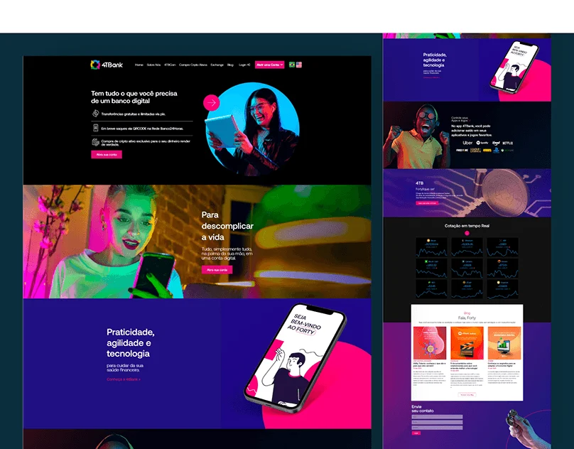 4TBank, Desenvolvimento de site