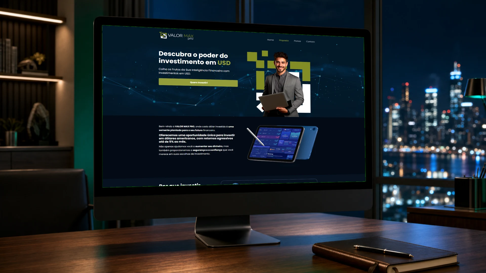 Valor MAX Pro, Site institucional