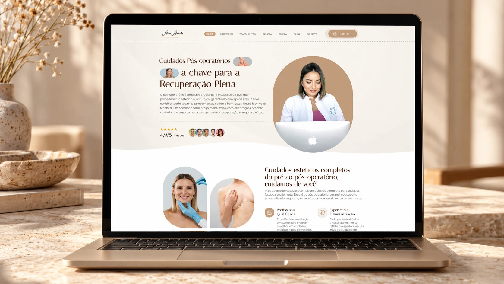 Aline Almeida, Site WordPress + Elementor